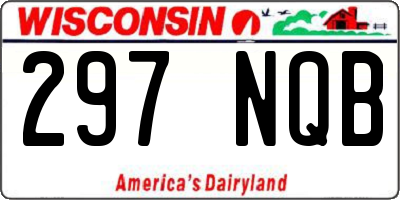 WI license plate 297NQB