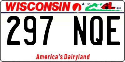 WI license plate 297NQE