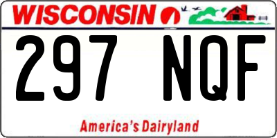 WI license plate 297NQF