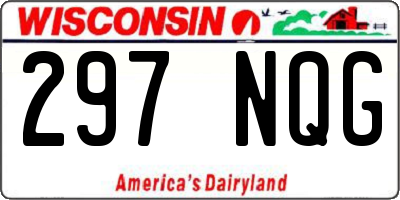 WI license plate 297NQG