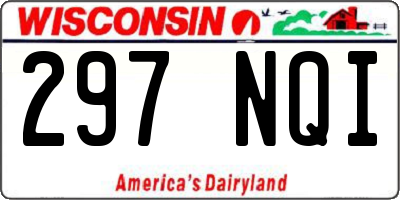 WI license plate 297NQI
