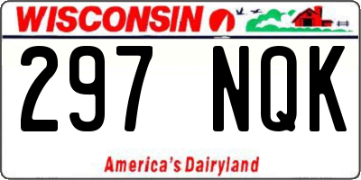WI license plate 297NQK