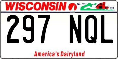 WI license plate 297NQL