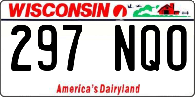 WI license plate 297NQO