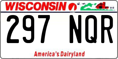 WI license plate 297NQR