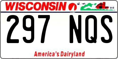 WI license plate 297NQS