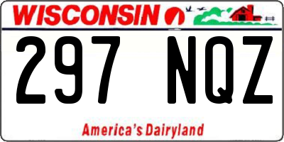 WI license plate 297NQZ