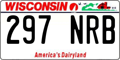 WI license plate 297NRB