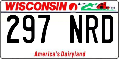 WI license plate 297NRD