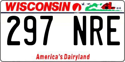 WI license plate 297NRE
