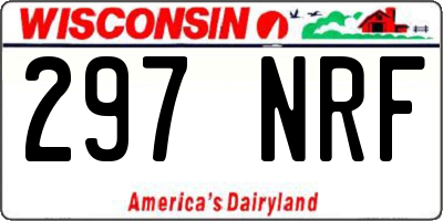 WI license plate 297NRF