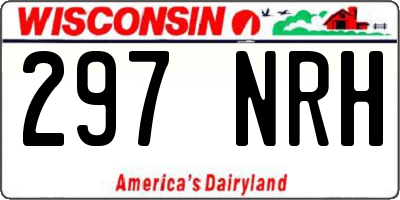 WI license plate 297NRH