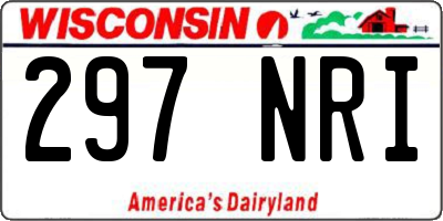 WI license plate 297NRI