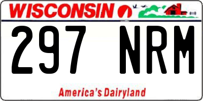 WI license plate 297NRM