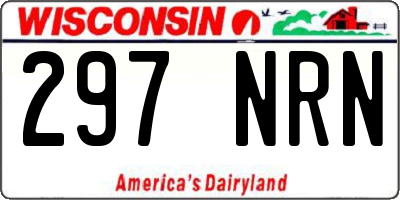 WI license plate 297NRN