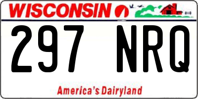 WI license plate 297NRQ