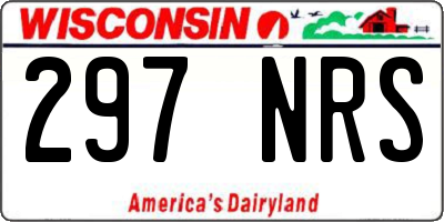 WI license plate 297NRS
