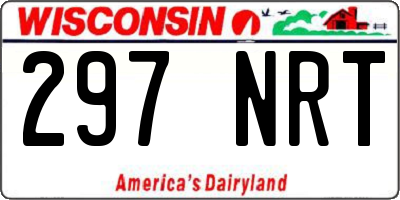 WI license plate 297NRT