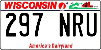 WI license plate 297NRU