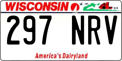 WI license plate 297NRV