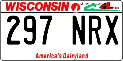 WI license plate 297NRX