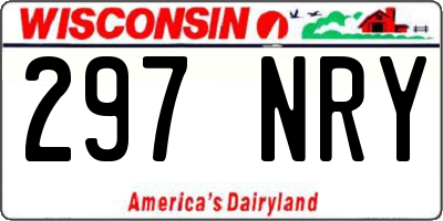 WI license plate 297NRY