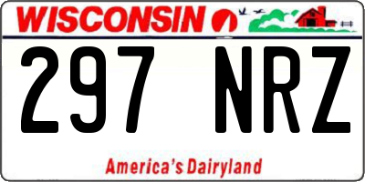 WI license plate 297NRZ