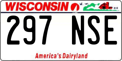 WI license plate 297NSE