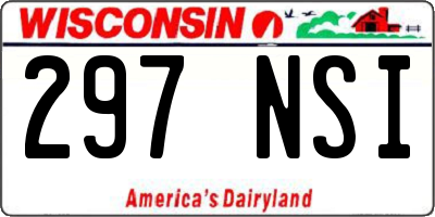 WI license plate 297NSI