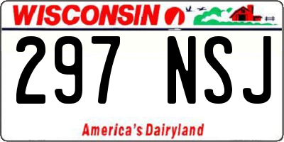WI license plate 297NSJ