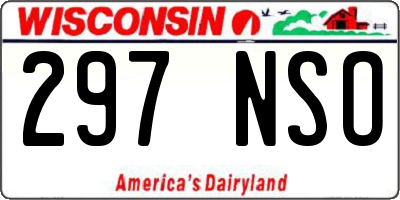 WI license plate 297NSO