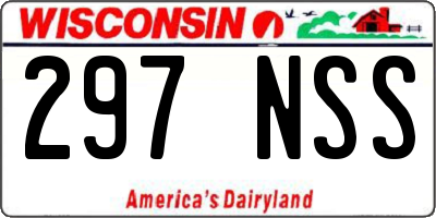 WI license plate 297NSS