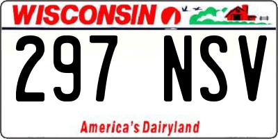 WI license plate 297NSV
