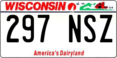 WI license plate 297NSZ