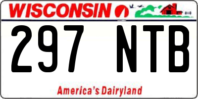 WI license plate 297NTB