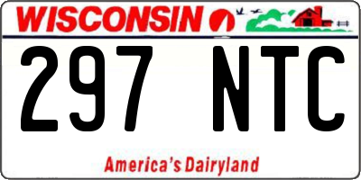 WI license plate 297NTC
