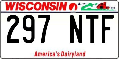 WI license plate 297NTF