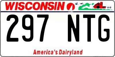 WI license plate 297NTG
