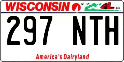 WI license plate 297NTH