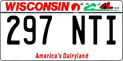 WI license plate 297NTI