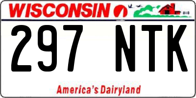 WI license plate 297NTK