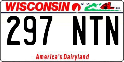 WI license plate 297NTN