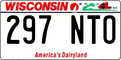 WI license plate 297NTO