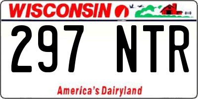 WI license plate 297NTR