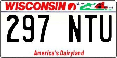 WI license plate 297NTU
