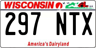 WI license plate 297NTX