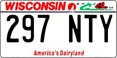 WI license plate 297NTY