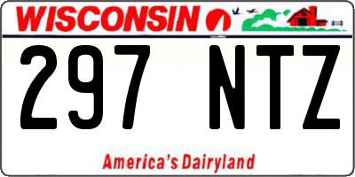 WI license plate 297NTZ