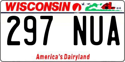 WI license plate 297NUA