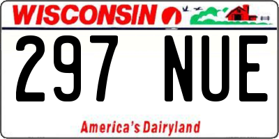 WI license plate 297NUE